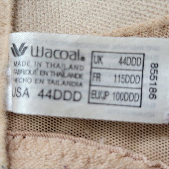 Wacoal Retro Chic Full Figure Underwire Bra Toast 44DDD 44F - Picture 6 of 6